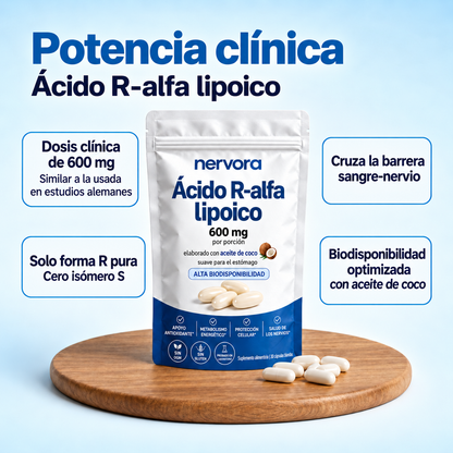 Ácido R-Alfa Lipoico 600 mg – Forma R Pura