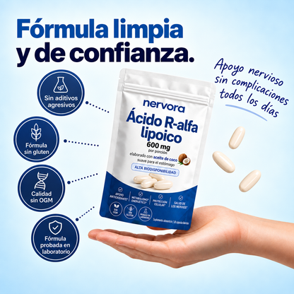 Ácido R-Alfa Lipoico 600 mg – Forma R Pura
