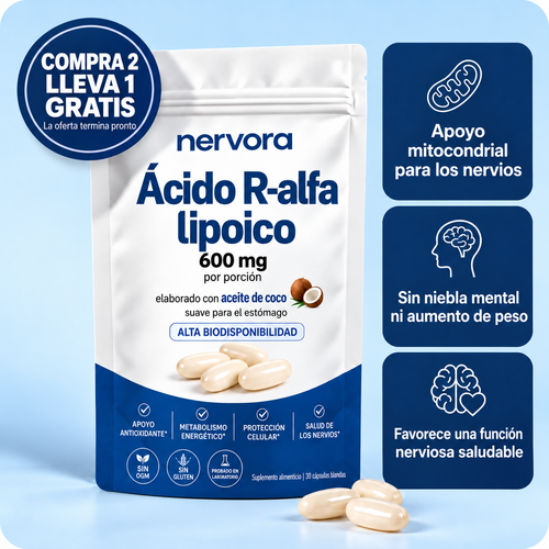 Ácido R-Alfa Lipoico 600 mg – Forma R Pura